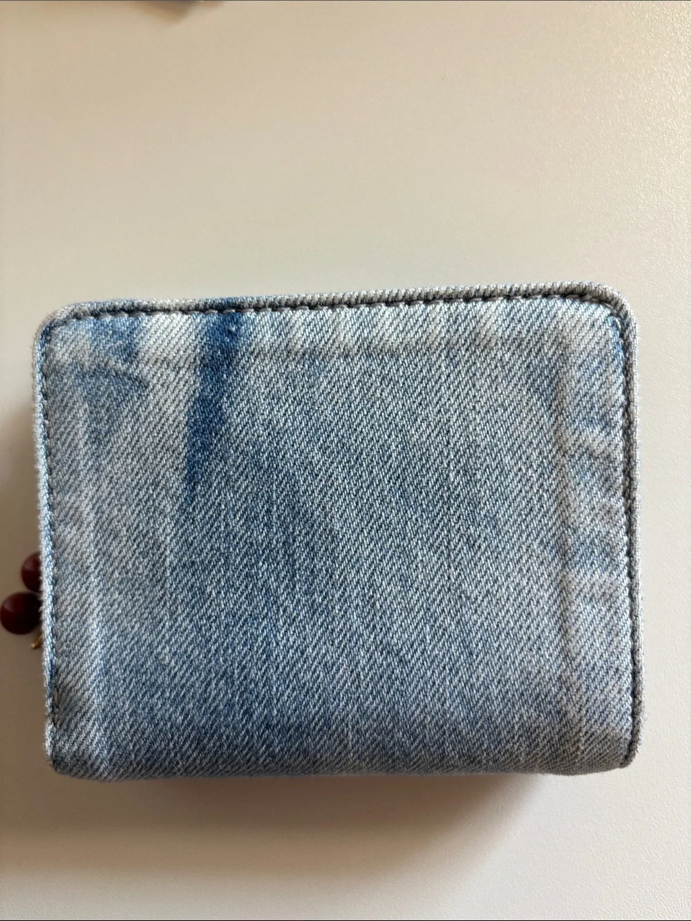 Coach Outlet Snap Wallet In Loved Denim With Charm